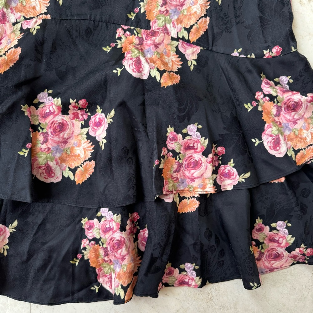 LoveShackFancy Elowen Midi dress floral Silk blend fabric size 0 - Picture 9 of 14
